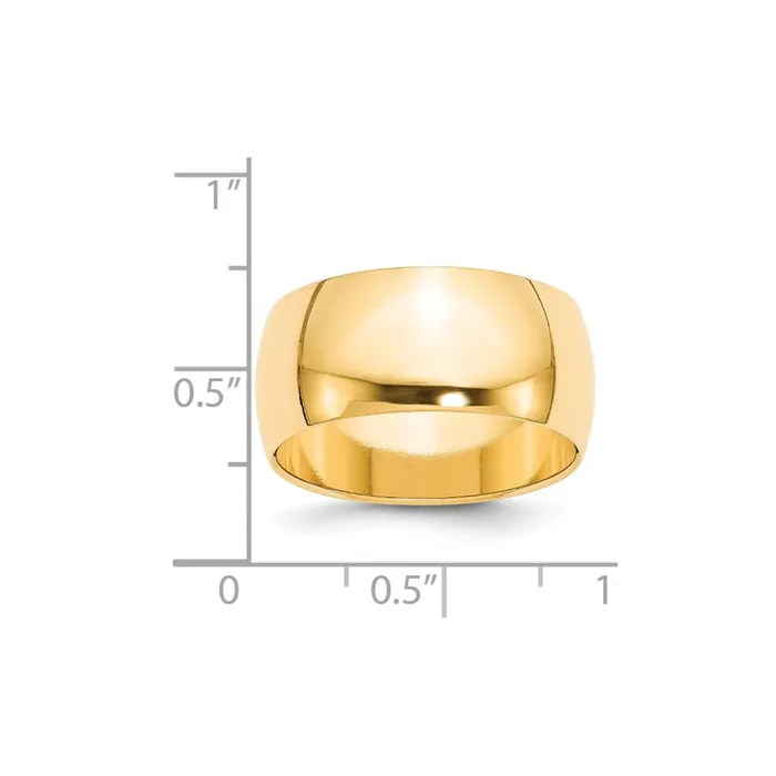 Solid 10K Yellow Gold 10mm Half Round MensWomens Wedding Band Ring Size 6 Goldia Rings Solid 10K Yellow Gold 10mm Half Round MensWomens Wedding Band Ring Size 6 Goldia Rings