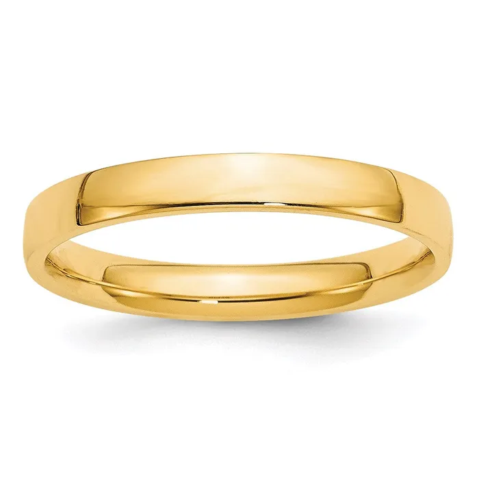Solid 10K Yellow Gold 3mm Light Weight Comfort Fit MensWomens Wedding Band Ring Size 7 Goldia Rings Solid 10K Yellow Gold 3mm Light Weight Comfort Fit MensWomens Wedding Band Ring Size 7 Goldia Rings