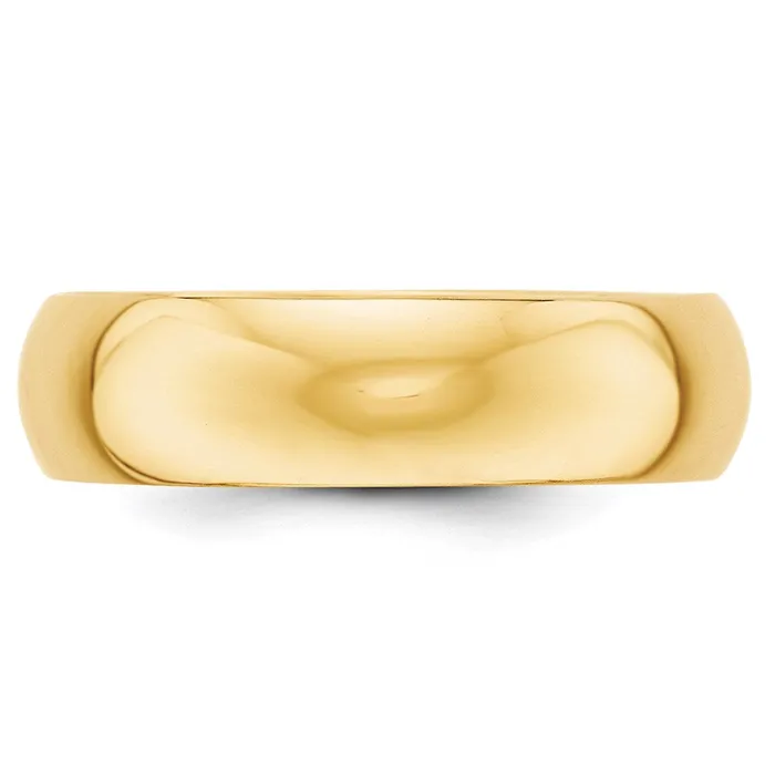 Solid 10K Yellow Gold 6mm HalfRound Wedding MensWomens Wedding Band Ring Size 75 Goldia Rings Solid 10K Yellow Gold 6mm HalfRound Wedding MensWomens Wedding Band Ring Size 75 Goldia Rings
