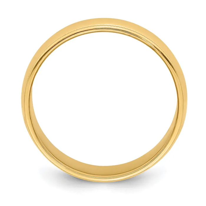 Solid 10K Yellow Gold 6mm Milgrain HalfRound Wedding MensWomens Wedding Band Ring Size 55 Goldia Rings Solid 10K Yellow Gold 6mm Milgrain HalfRound Wedding MensWomens Wedding Band Ring Size 55 Goldia Rings