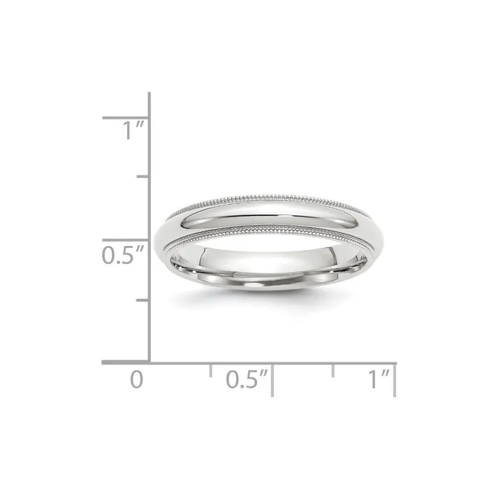 Solid 14K White Gold 4mm Milgrain Comfort Fit MensWomens Wedding Band Ring Size 9 Goldia Rings Solid 14K White Gold 4mm Milgrain Comfort Fit MensWomens Wedding Band Ring Size 9 Goldia Rings
