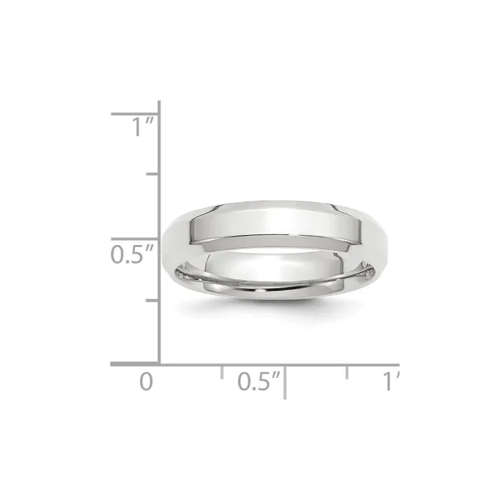 Solid 14K White Gold 5mm Bevel Edge Comfort Fit MensWomens Wedding Band Ring Size 14 Goldia Rings Solid 14K White Gold 5mm Bevel Edge Comfort Fit MensWomens Wedding Band Ring Size 14 Goldia Rings