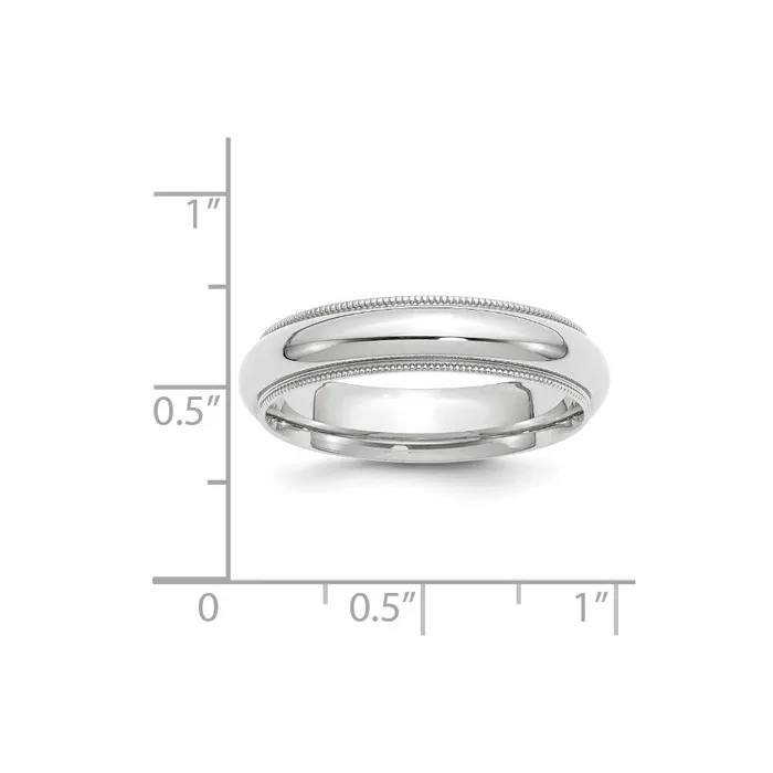 Solid 14K White Gold 5mm Milgrain Comfort Fit MensWomens Wedding Band Ring Size 10 Goldia Rings Solid 14K White Gold 5mm Milgrain Comfort Fit MensWomens Wedding Band Ring Size 10 Goldia Rings