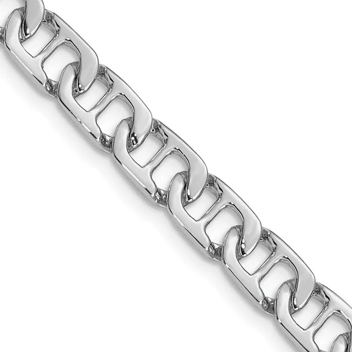 Solid 14K White Gold 725 inch 65mm Hand Polished Fancy Anchor Link with Fancy Lobster Clasp Bracelet MDS Bracelets Solid 14K White Gold 725 inch 65mm Hand Polished Fancy Anchor Link with Fancy Lobster Clasp Bracelet MDS Bracelets