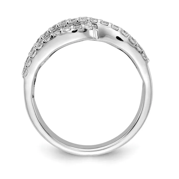 Solid 14k White Gold Simulated Emerald CZ Ring Goldia Rings