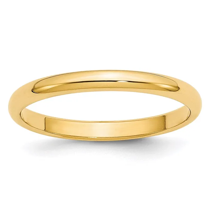Solid 14K Yellow Gold 25mm Half Round MensWomens Wedding Band Ring Size 6 Goldia Rings Solid 14K Yellow Gold 25mm Half Round MensWomens Wedding Band Ring Size 6 Goldia Rings