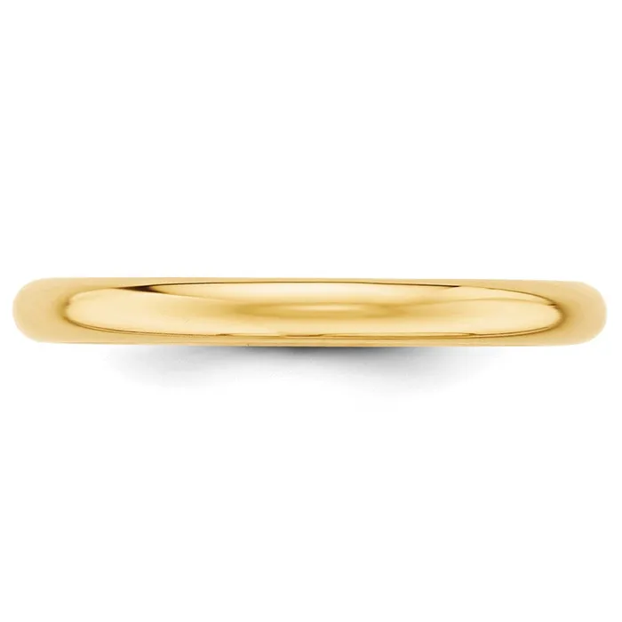 Solid 14K Yellow Gold 25mm Half Round MensWomens Wedding Band Ring Size 6 Goldia Rings Solid 14K Yellow Gold 25mm Half Round MensWomens Wedding Band Ring Size 6 Goldia Rings