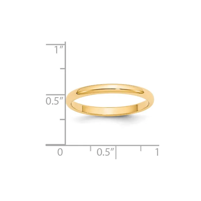 Solid 14K Yellow Gold 25mm Half Round MensWomens Wedding Band Ring Size 6 Goldia Rings Solid 14K Yellow Gold 25mm Half Round MensWomens Wedding Band Ring Size 6 Goldia Rings