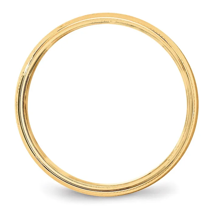 Solid 14K Yellow Gold 5mm Light Weight Milgrain Half Round MensWomens Wedding Band Ring Size 85 Goldia Rings Solid 14K Yellow Gold 5mm Light Weight Milgrain Half Round MensWomens Wedding Band Ring Size 85 Goldia Rings