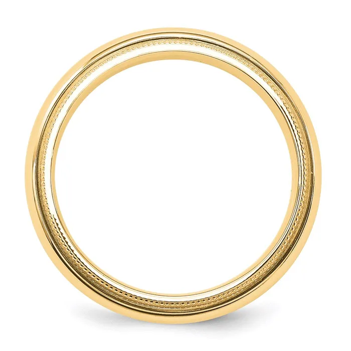 Solid 14K Yellow Gold 5mm Milgrain Comfort Wedding MensWomens Wedding Band Ring Size 95 Goldia Rings Solid 14K Yellow Gold 5mm Milgrain Comfort Wedding MensWomens Wedding Band Ring Size 95 Goldia Rings
