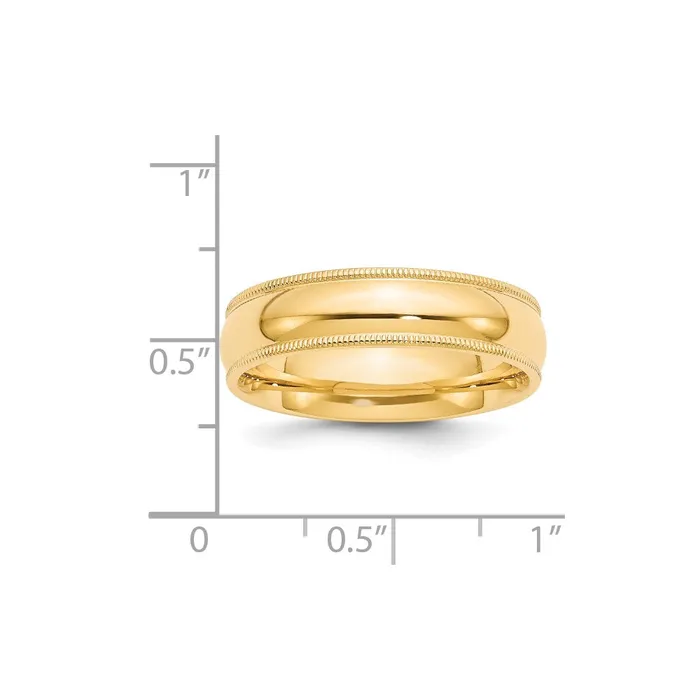Solid 14K Yellow Gold 6mm Milgrain Comfort Wedding MensWomens Wedding Band Ring Size 115 Goldia Rings Solid 14K Yellow Gold 6mm Milgrain Comfort Wedding MensWomens Wedding Band Ring Size 115 Goldia Rings