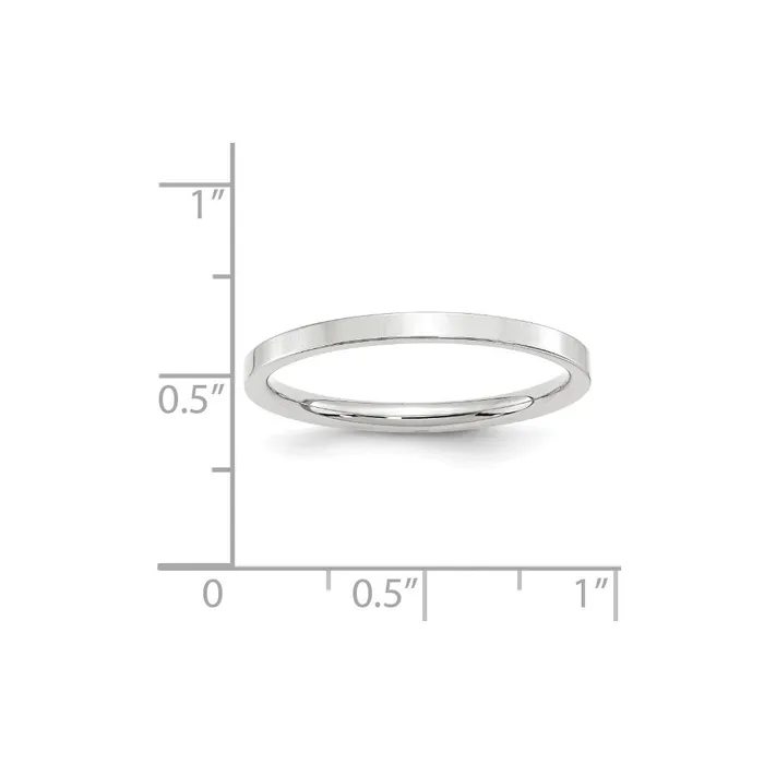 Solid 18K White Gold 2mm Standard Flat Comfort Fit MensWomens Wedding Band Ring Size 6 Goldia Rings Solid 18K White Gold 2mm Standard Flat Comfort Fit MensWomens Wedding Band Ring Size 6 Goldia Rings