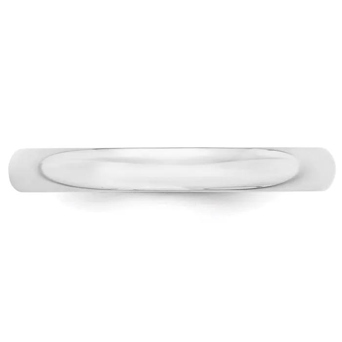 Solid 18K White Gold 3mm Light Weight Half Round MensWomens Wedding Band Ring Size 10 Goldia Rings Solid 18K White Gold 3mm Light Weight Half Round MensWomens Wedding Band Ring Size 10 Goldia Rings