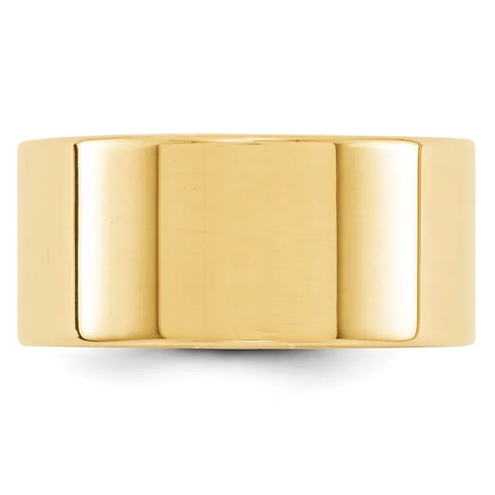 Solid 18K Yellow Gold 10mm Light Weight Flat MensWomens Wedding Band Ring Size 95 Goldia Rings Solid 18K Yellow Gold 10mm Light Weight Flat MensWomens Wedding Band Ring Size 95 Goldia Rings