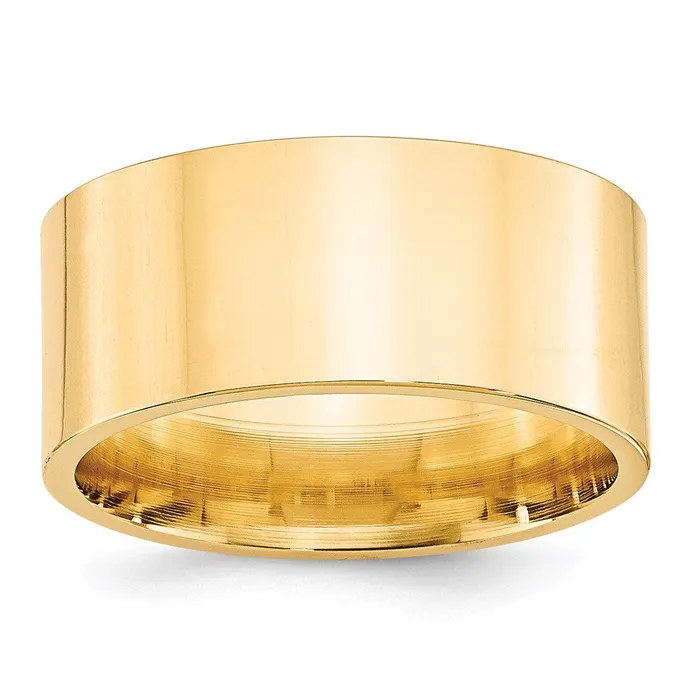 Solid 18K Yellow Gold 10mm Standard Flat Comfort Fit MensWomens Wedding Band Ring Size 125 Goldia Rings Solid 18K Yellow Gold 10mm Standard Flat Comfort Fit MensWomens Wedding Band Ring Size 125 Goldia Rings