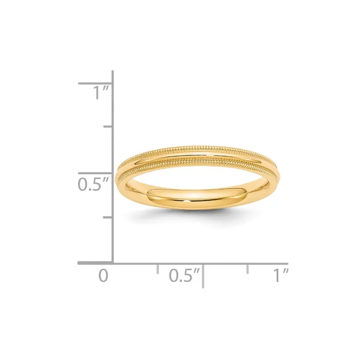 Solid 18K Yellow Gold 3mm Milgrain Comfort Fit MensWomens Wedding Band Ring Size 135 Goldia Rings Solid 18K Yellow Gold 3mm Milgrain Comfort Fit MensWomens Wedding Band Ring Size 135 Goldia Rings