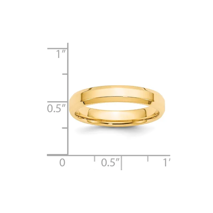 Solid 18K Yellow Gold 4mm Bevel Edge Comfort Fit MensWomens Wedding Band Ring Size 13 Goldia Rings Solid 18K Yellow Gold 4mm Bevel Edge Comfort Fit MensWomens Wedding Band Ring Size 13 Goldia Rings