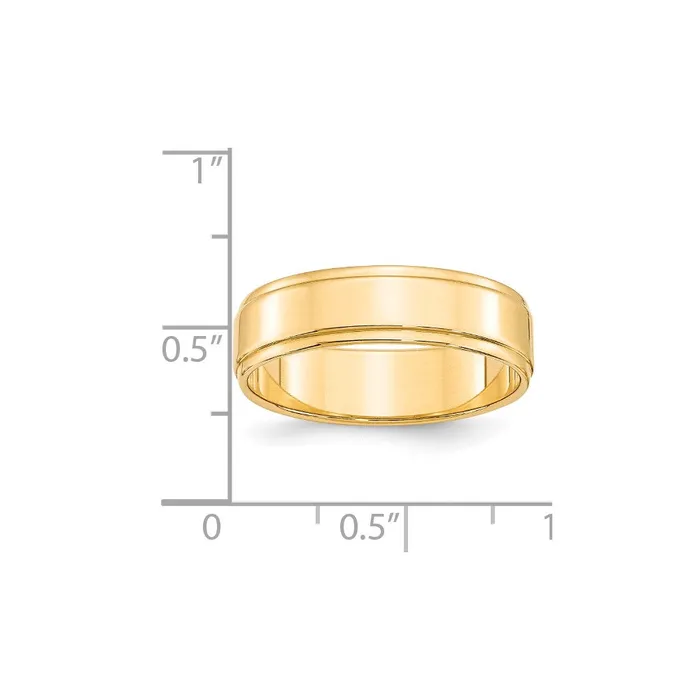 Solid 18K Yellow Gold 6mm Flat with Step Edge MensWomens Wedding Band Ring Size 85 Goldia Rings Solid 18K Yellow Gold 6mm Flat with Step Edge MensWomens Wedding Band Ring Size 85 Goldia Rings