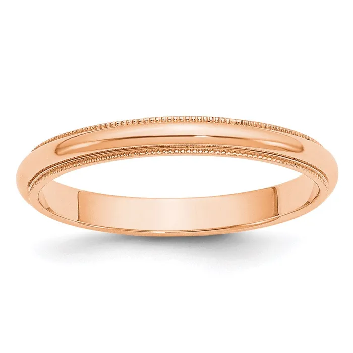Solid 18K Yellow Gold Rose Gold 3mm Milgrain HalfRound Wedding MensWomens Wedding Band Ring Size 55 Goldia Rings Solid 18K Yellow Gold Rose Gold 3mm Milgrain HalfRound Wedding MensWomens Wedding Band Ring Size 55 Goldia Rings