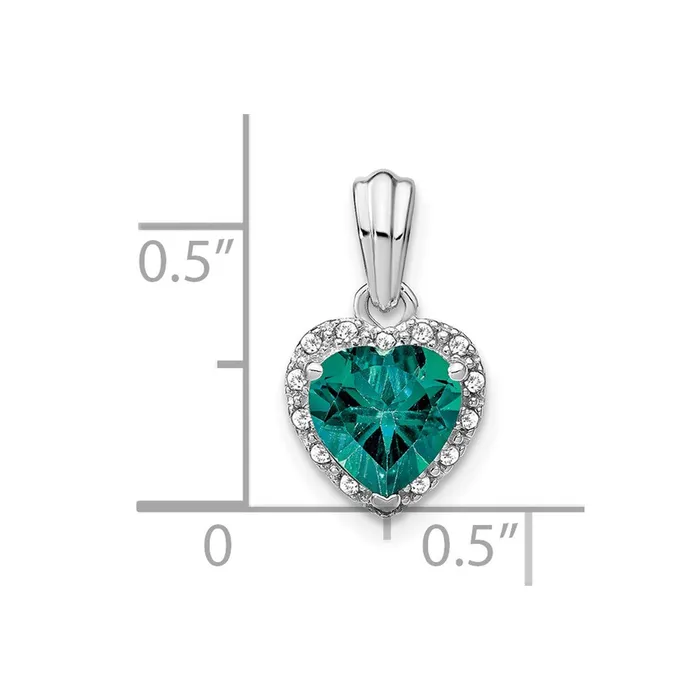 Sterling Silver Created Alexandrite and Real Diamond Pendant Goldia Necklaces