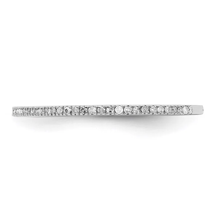Sterling Silver Rhodium Plated Diamond Band Goldia Rings