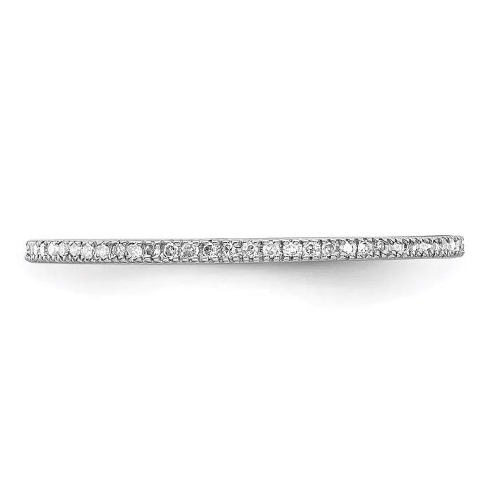 Sterling Silver Rhodium Plated Diamond Band Goldia Rings