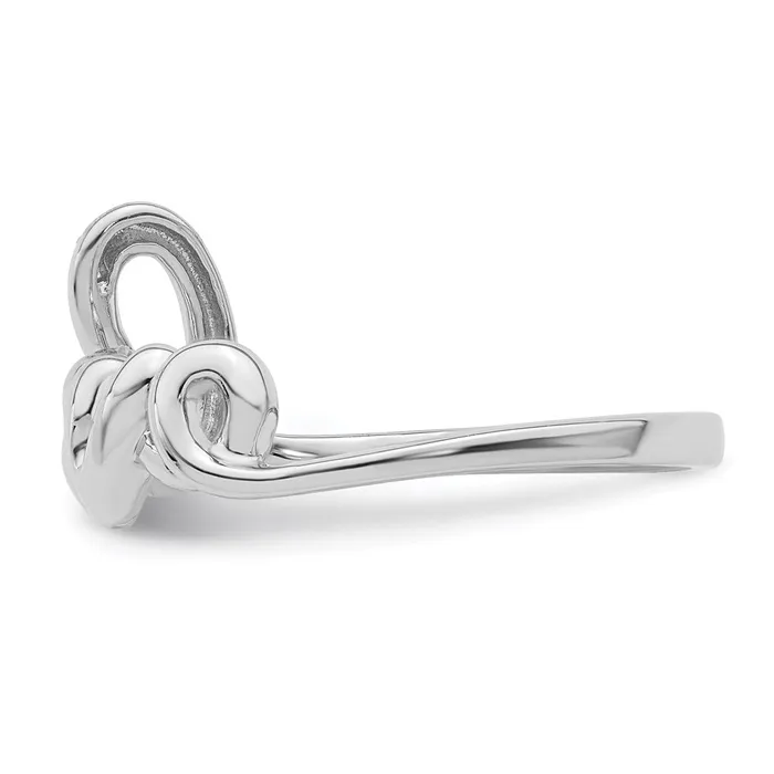 Sterling Silver Rhodium Plated Diamond LOVE Ring Goldia Rings