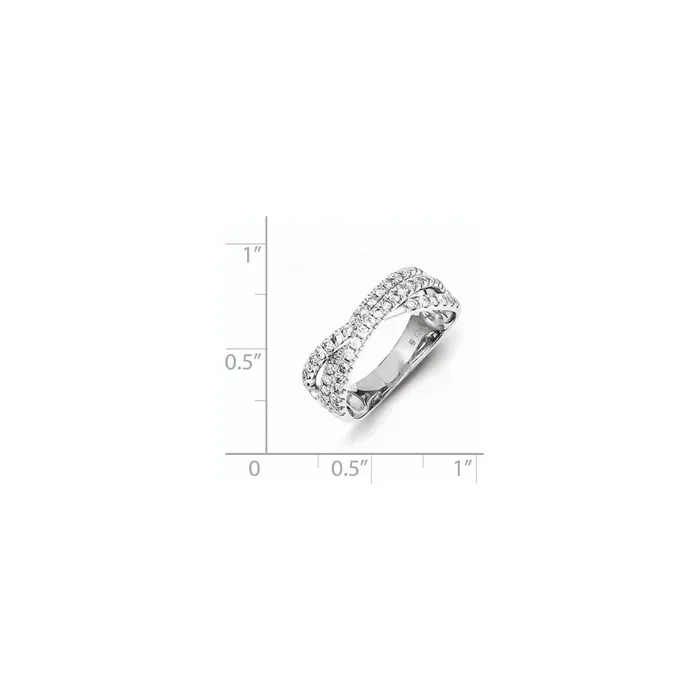 Sterling Silver Rhodium Plated Diamond Ring Goldia Rings
