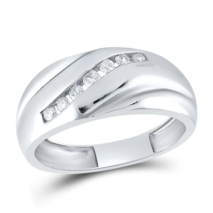 Sterling Silver Round Diamond Band Ring 14 Cttw gndatlanta Rings