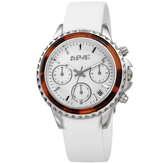 Watches JMS always Original August Steiner Chronograph Quartz White Dial Ladies Watch AS8268WT Watches JMS always Original August Steiner Chronograph Quartz White Dial Ladies Watch AS8268WT
