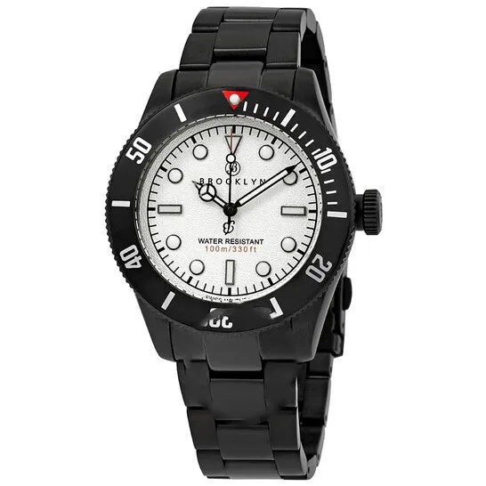 Watches JMS always Original Brooklyn Watch Co Black Eyed Pea White Dial Mens Watch 306B22BBBLK Watches JMS always Original Brooklyn Watch Co Black Eyed Pea White Dial Mens Watch 306B22BBBLK