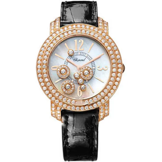 Watches JMS always Original Chopard Happy Diamond Mother of Pearl Dial Black Leather Ladies Watch 2092745001 Watches JMS always Original Chopard Happy Diamond Mother of Pearl Dial Black Leather Ladies Watch 2092745001