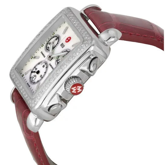 Watches JMS always Original Michele Deco Chronograph Garnet Leather Ladies Watch MWW06A000338 Watches JMS always Original Michele Deco Chronograph Garnet Leather Ladies Watch MWW06A000338