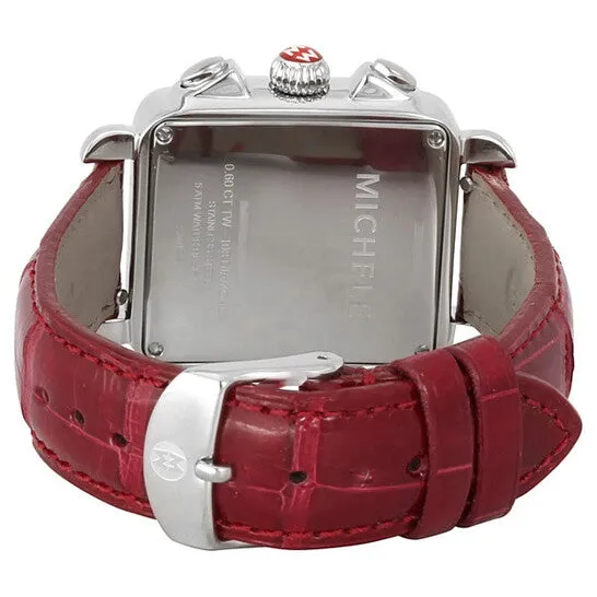 Watches JMS always Original Michele Deco Chronograph Garnet Leather Ladies Watch MWW06A000338 Watches JMS always Original Michele Deco Chronograph Garnet Leather Ladies Watch MWW06A000338