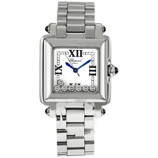 Watches JMS always Original Preowned Chopard Happy Sport Square White with 7 Floating Diamonds Dial Ladies Watch 2783493006 Watches JMS always Original Preowned Chopard Happy Sport Square White with 7 Floating Diamonds Dial Ladies Watch 2783493006