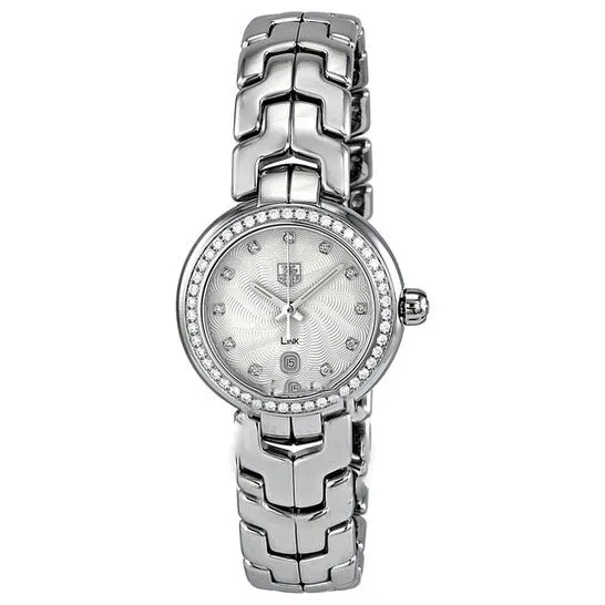 Watches JMS always Original Tag Heuer Link Diamond Silver Guilloche Dial Ladies Watch WAT1414BA0954